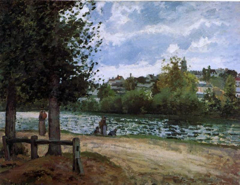  Camille Pissarro Banks of the Oise in Pontoise - Hand Painted Oil Painting