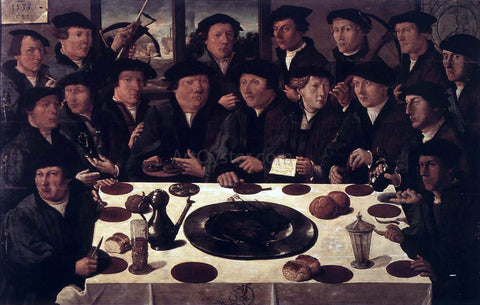  Cornelis Anthonisz Banquet of Members of Amsterdam's Crossbow Civic Guard - Hand Painted Oil Painting