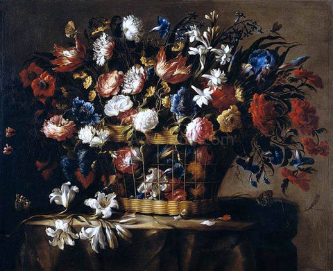  Juan De Arellano Basket of Flowers - Hand Painted Oil Painting
