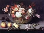  Johannes Bosschaert Basket of Flowers - Hand Painted Oil Painting