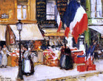  Frederick Childe Hassam Bastille Day, Boulevard Rochechouart, Paris - Hand Painted Oil Painting