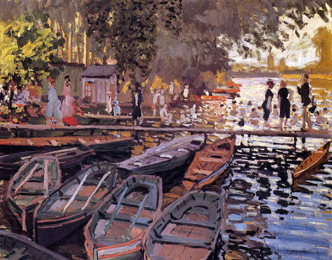  Claude Oscar Monet Bathers at La Grenouillere - Hand Painted Oil Painting