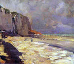  Constantin Alexeevich Korovin A Beach at Dieppe, Study - Hand Painted Oil Painting
