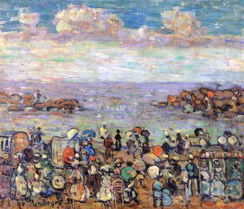  Maurice Prendergast Beach at St. Malo - Hand Painted Oil Painting