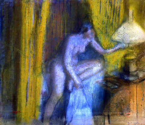  Edgar Degas Bedtime (also known as Woman Extinguishing Her Lamp) - Hand Painted Oil Painting
