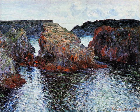  Claude Oscar Monet Belle-Ile, Rocks at Port-Goulphar - Hand Painted Oil Painting