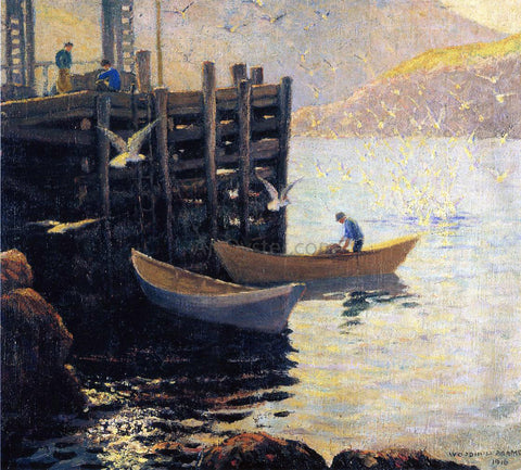  Woodhull Adams Below the Wharf - Hand Painted Oil Painting