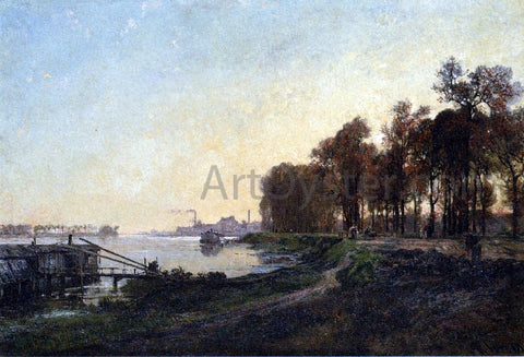  Alexandre-Rene Vernon Beside the River - Hand Painted Oil Painting