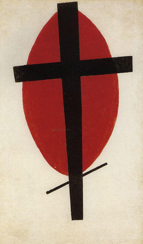  Kazimir Malevich Black Cross on a Red Oval - Hand Painted Oil Painting