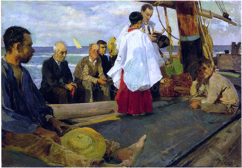  Joaquin Sorolla Y Bastida Blessing the Boat - Hand Painted Oil Painting
