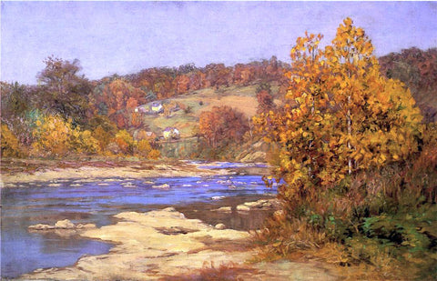  John Ottis Adams Blue and Gold - Hand Painted Oil Painting