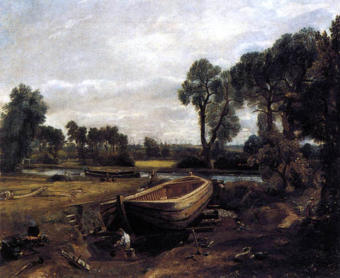  John Constable Boat-Building near Flatford Mill - Hand Painted Oil Painting