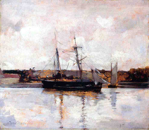  John Twachtman Boats at Dieppe - Hand Painted Oil Painting