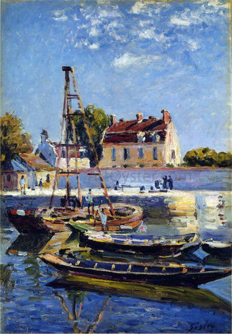  Alfred Sisley Boats - Hand Painted Oil Painting