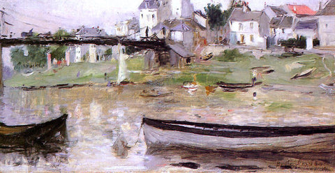  Berthe Morisot Boats on the Seine - Hand Painted Oil Painting