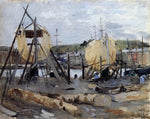  Berthe Morisot Boats under Construction - Hand Painted Oil Painting