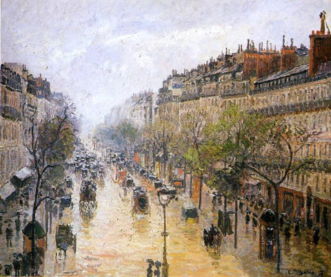  Camille Pissarro Boulevard Montmartre: Spring Rain - Hand Painted Oil Painting