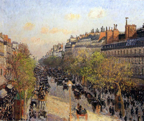  Camille Pissarro Boulevard Montmartre: Sunset - Hand Painted Oil Painting