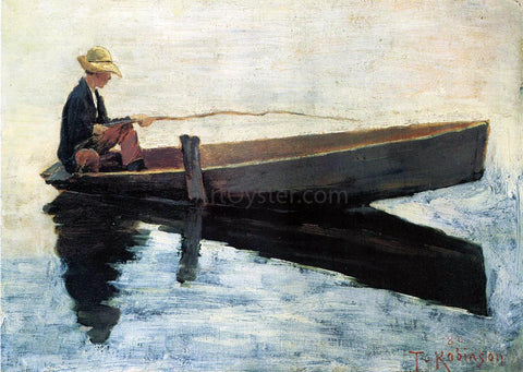  Theodore Robinson A Boy in a Boat Fishing - Hand Painted Oil Painting
