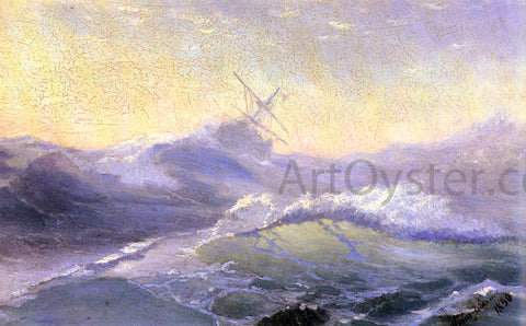  Ivan Constantinovich Aivazovsky Bracing the Waves - Hand Painted Oil Painting