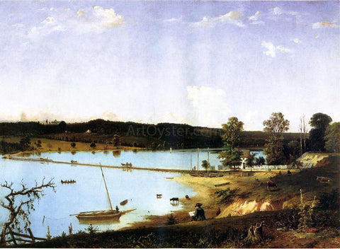  William MacLeod Bridge over Hunting Lake Near Alexandria, Virginia - Hand Painted Oil Painting