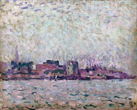  Theo Van Rysselberghe Brume matinal sur le port de Veere - Hand Painted Oil Painting