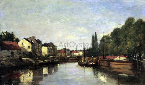  Eugene-Louis Boudin Brussels, the Louvain Canal - Hand Painted Oil Painting