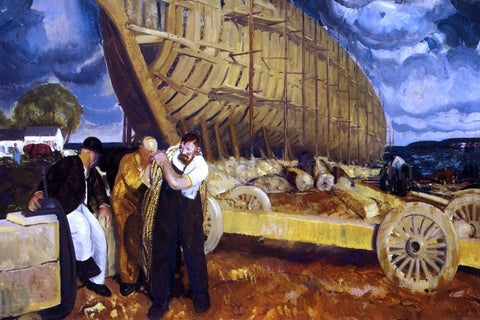  George Wesley Bellows Builders of Ships - Hand Painted Oil Painting