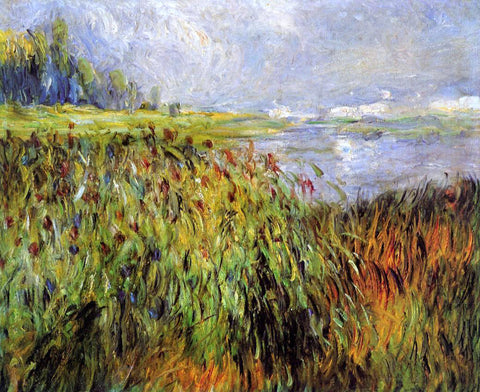  Pierre Auguste Renoir Bulrushes on the Banks of the Seine - Hand Painted Oil Painting
