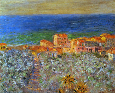  Claude Oscar Monet Burgo Marina at Bordighera - Hand Painted Oil Painting