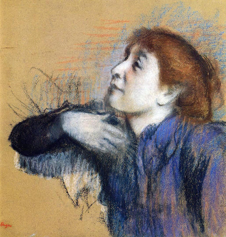  Edgar Degas Bust of a Woman - Hand Painted Oil Painting