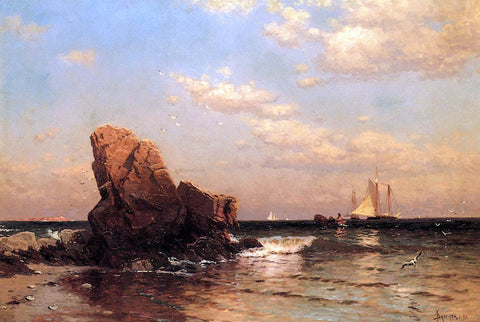  Alfred Thompson Bricher By the Shore - Hand Painted Oil Painting