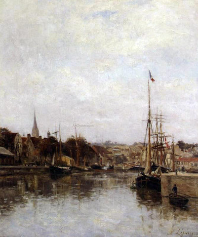  Stanislas Lepine Caen, The Dock of Saint-Pierre - Hand Painted Oil Painting