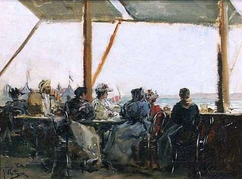  Julio Vila Prades Cafe en la Terraza - Hand Painted Oil Painting