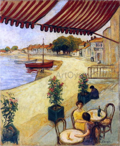  Henri Lebasque Cafe sur la Port - Hand Painted Oil Painting