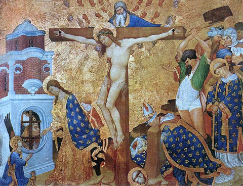  Jean Malouel Calvary and the Martyrdom of St Denis - Hand Painted Oil Painting