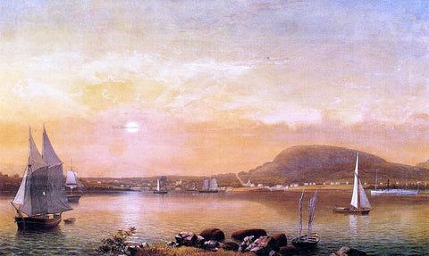  Fitz Hugh Lane Camden Mountains and Harbor from the North Point of Negro Island - Hand Painted Oil Painting