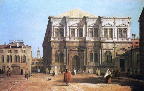  Canaletto Campo San Rocco - Hand Painted Oil Painting