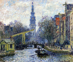  Claude Oscar Monet Canal in Amsterdam - Hand Painted Oil Painting