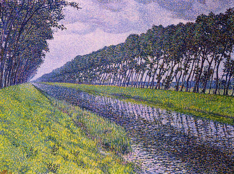  Theo Van Rysselberghe Canal in Flanders - Hand Painted Oil Painting