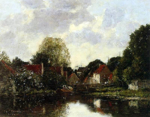  Eugene-Louis Boudin Canel near Dordrecht - Hand Painted Oil Painting
