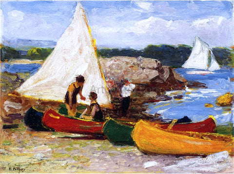  Edward Potthast Canoes and Sailboats - Hand Painted Oil Painting