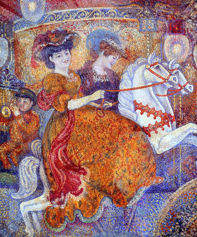  Georges Lemmen Carnival: The Carousel - Hand Painted Oil Painting