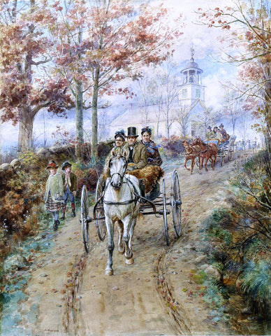  Edward Lamson Henry A Carriage Ride - Hand Painted Oil Painting