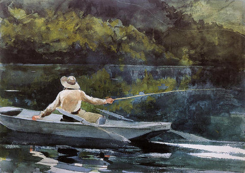  Winslow Homer Casting the Fly - Hand Painted Oil Painting