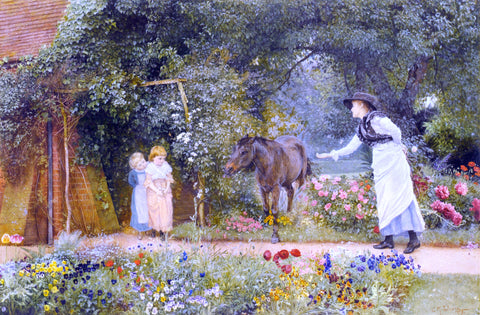 Edward Killingworth Johnson Catching the Pony - Hand Painted Oil Painting