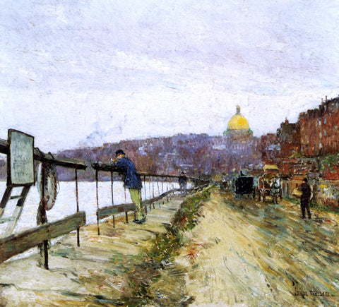  Frederick Childe Hassam Charles River and Beacon Hill - Hand Painted Oil Painting