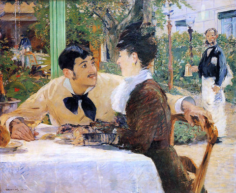  Edouard Manet Chez le Pere Lathuille - Hand Painted Oil Painting