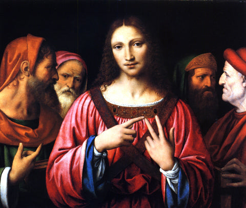  Bernardino Luini Christ Disputing with the Doctors - Hand Painted Oil Painting