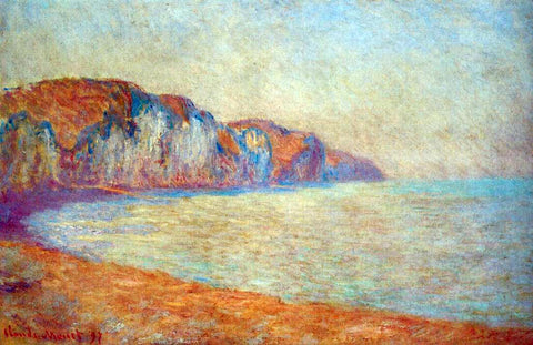  Claude Oscar Monet Cliff at Pourville in the Morning - Hand Painted Oil Painting